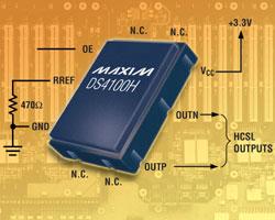 DS4100H：Maxim PCI Express應用100MHz HCSL輸出的晶體振蕩器