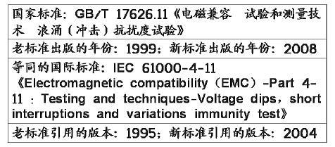 電壓暫降、短時中斷和電壓變化抗擾度試驗