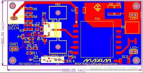 LED驅(qū)動(dòng)器電路板布局