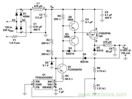 低壓降壓IC實現了簡單、經濟的偏置電源