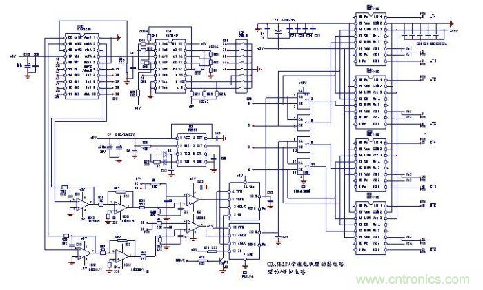 圖3：步進電機驅(qū)動器的脈沖驅(qū)動電路及步時電機的工作電流設(shè)定電路等