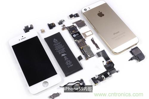 土豪金iPhone 5S拆解：內(nèi)部結(jié)構(gòu)升級(jí)，維修難度增加