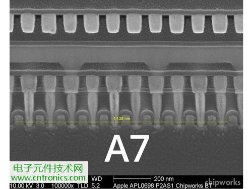 iPhone 5S芯片級(jí)拆解，顯微鏡下的A7處理器揭秘