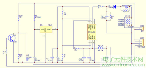 大功率LED燈具散熱風(fēng)扇檢測電路設(shè)計原理圖