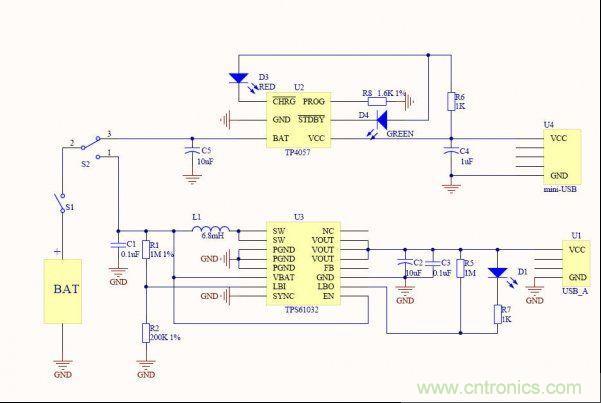 網(wǎng)友分享：一款移動電源電路設計