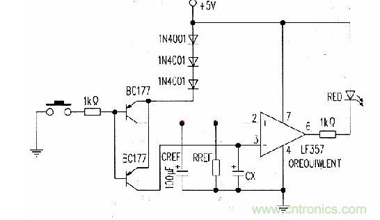 可定性測試電容器漏電的實(shí)用電路設(shè)計(jì)