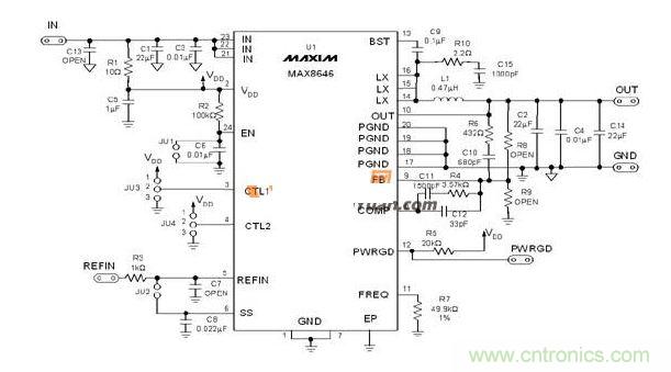 降壓型開關(guān)穩(wěn)壓器評估電路