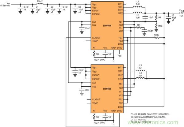 高功率單片式 Silent Switcher 2 穩(wěn)壓器 滿(mǎn)足 CISPR 25 Class 5 EMI 限制要求并適合狹小的安放空間