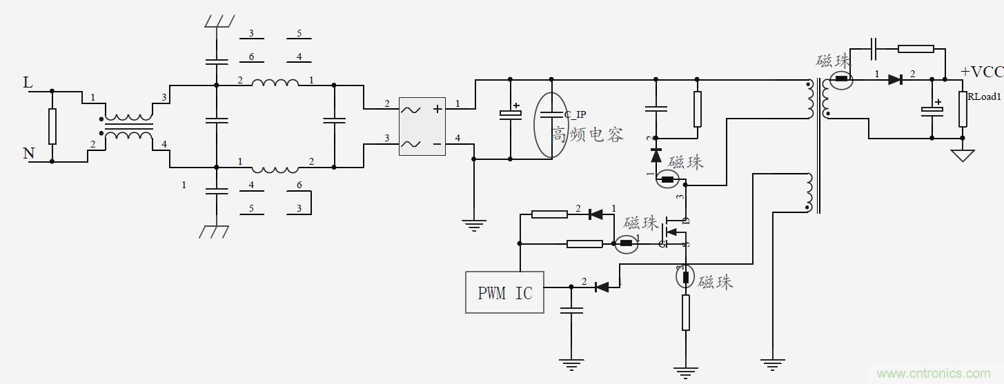 如何改善開關(guān)電源電路的EMI特性？