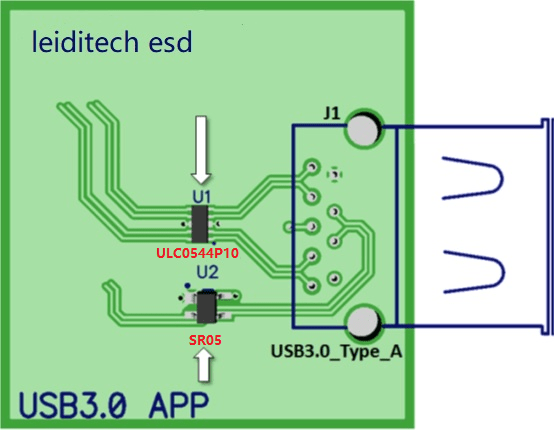 USB3.0接口保護(hù)ESD應(yīng)用