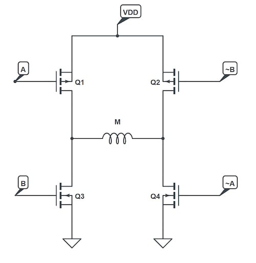 使用互補(bǔ)PWM、擊穿和死區(qū)時(shí)間的 H 橋直流電機(jī)控制