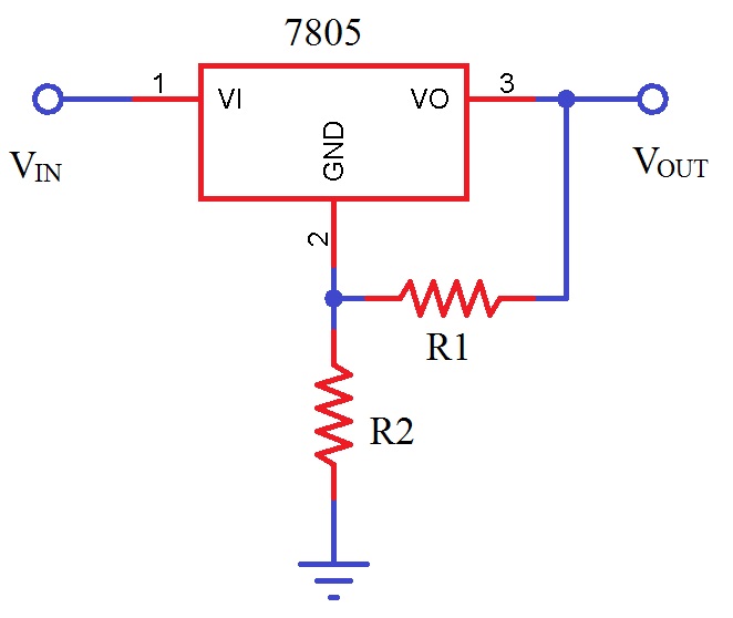 固定電壓調(diào)節(jié)器的可變電壓電源