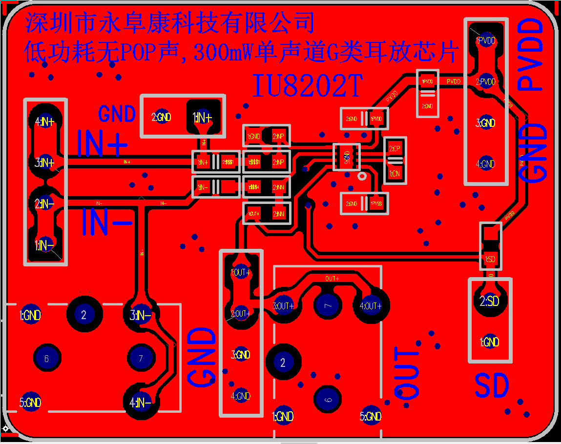 IU8202 適用于OWS耳機(jī)的無(wú)POP聲超低功耗400mW單聲道G類耳放IC方案