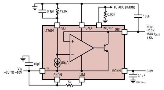 利用LT3080x電流源基準線性穩(wěn)壓器停機