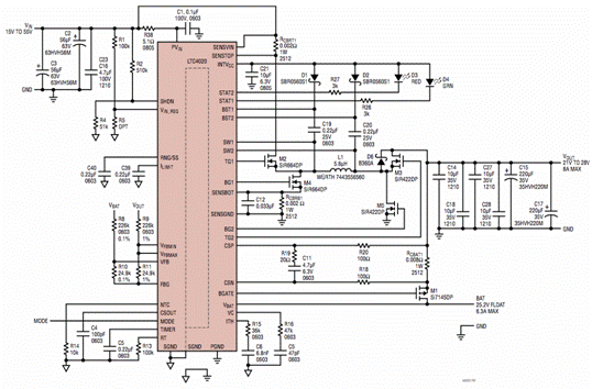 55V 高效降壓－升壓電源管理器和多化學電池充電器